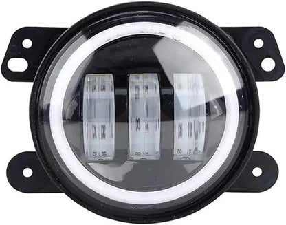 Front Bumper Fog Lamp for Dodge for Journey for Charger 20092013 4 Inch Car LED Headlight 30W Fog Light with White Halo Ring DRL Angel Eyes Light Front (1 Pcs)