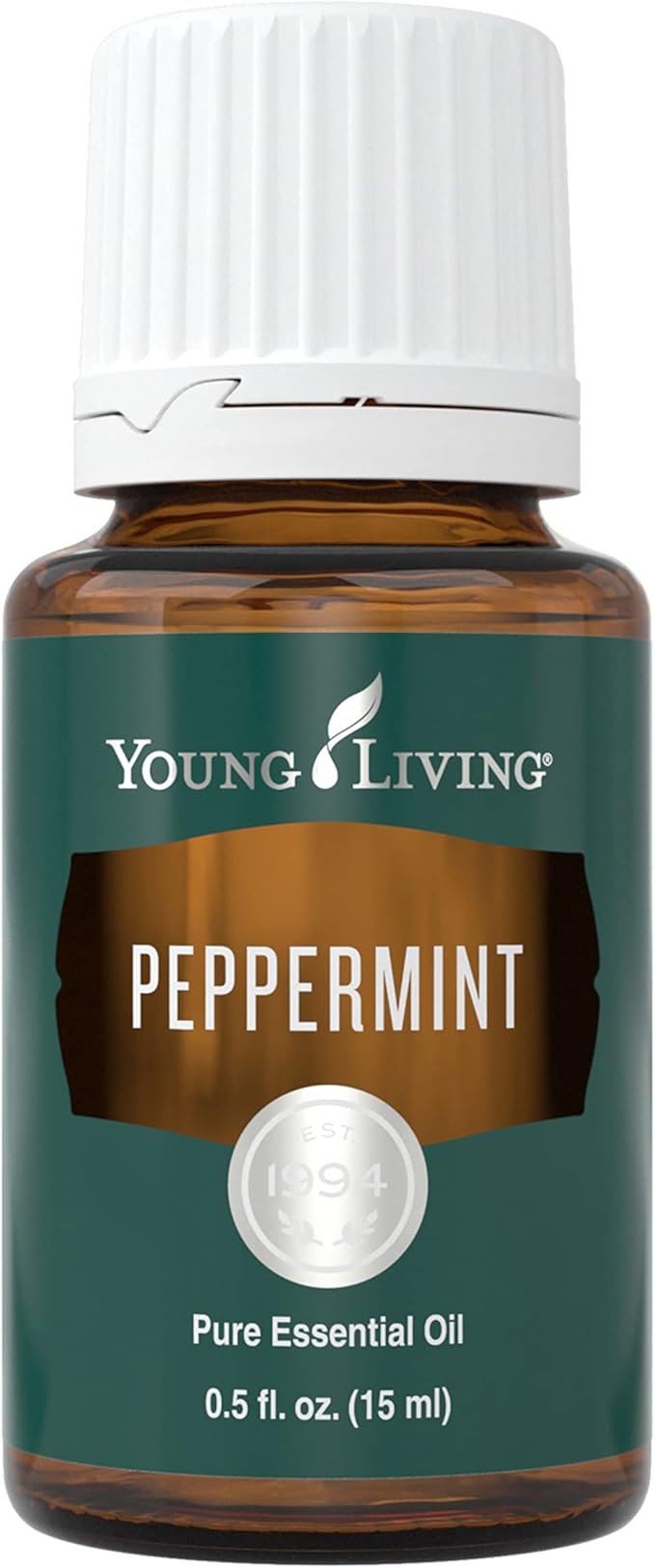 Young Living Peppermint Essential Oil 15ml - Invigorating Aroma and a Cooling Sensation, Fatigued Muscles - Supports Gastrointestinal System Comfort, Fresh, Minty Flavor to Foods