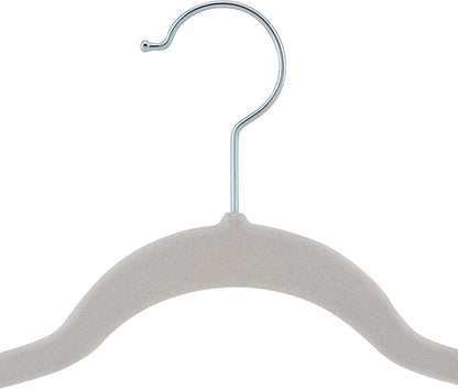 Laura Ashley 25 Pack Slim Velvet Hangers Durable  Strong Plastic  Slim  Keeps Shape  Closet Organization  White  Holds 10lbs  Holds Shape