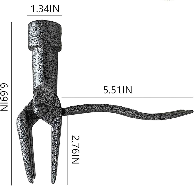 Heavy Duty Stand Up Weed Picker-Cast Iron Weed Removal Tool for Garden Handheld Weed Puller Without Bending Pulling, Kneeling -No Handle