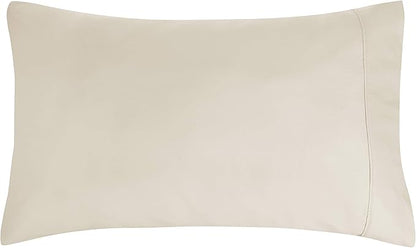 Basics Lightweight Super Soft, Breathable Easy Care Microfiber 4 Piece Bed Sheet Set with 14-Inch Deep Pockets, Queen, Beige, Solid