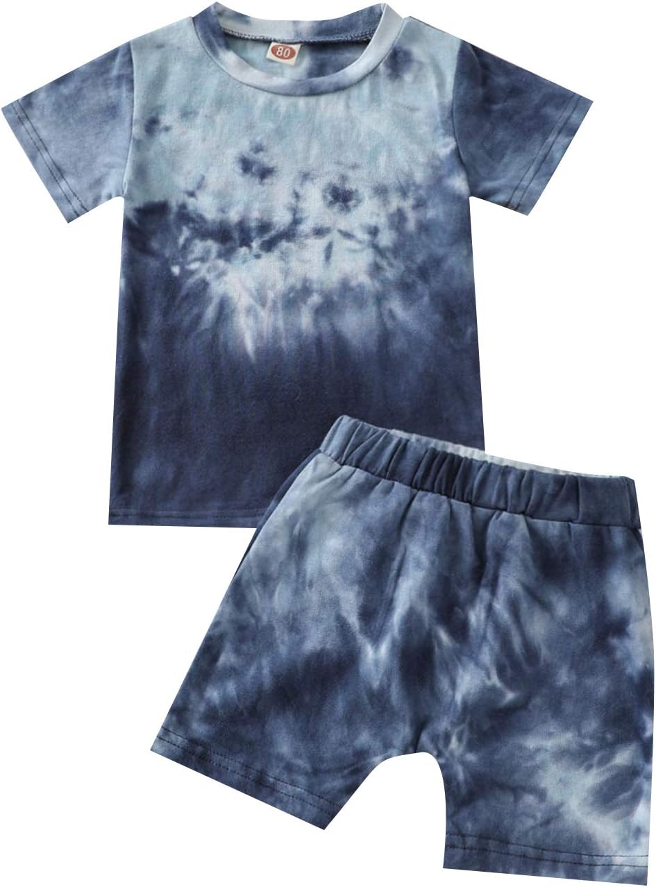 Toddler Baby Boy Summer Outfits Short Sleeve T-Shirt and Shorts 2Pcs Clothes Set for Boys