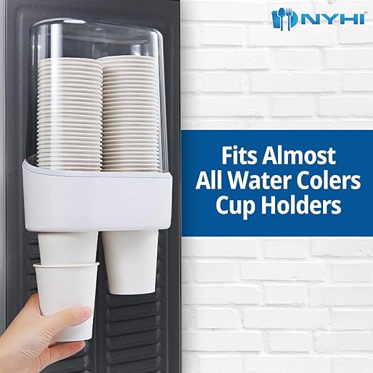 NYHI 300 Pack 8 oz White Paper Disposable Coffee Cups Hot Cold Beverage Drinking Cup for Water Juice Espresso Tea Ideal for Water Coolers Party