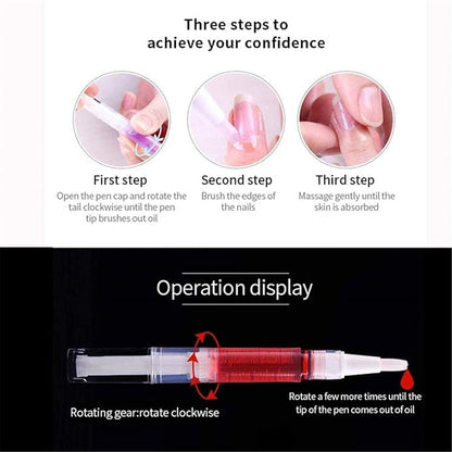 Talkyo Nail Care Cuticle Oil Pen Bulk Damaged Nails Cutical Pen Vitamin E Nail For Moisturizer Dry Nails Growth Organic Solar Oil 3ml Nails Drill compatible with Machine Pro Power