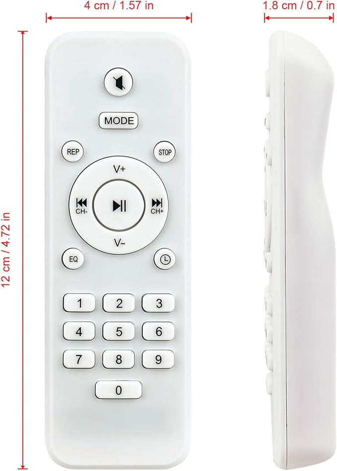 Allimity Replaced white remote control for Klim B4 CD player Radio Boombox