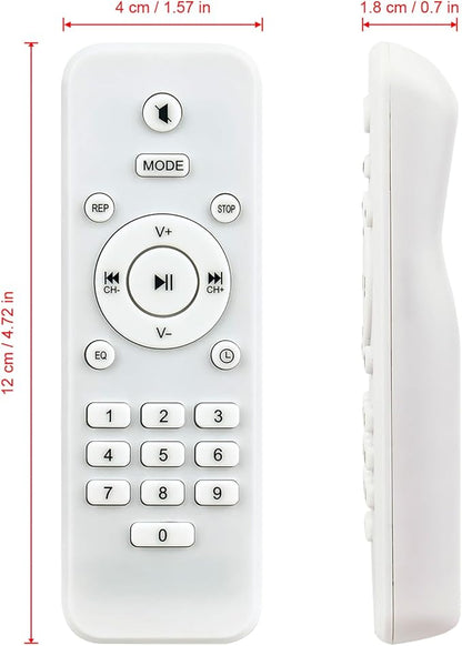 Allimity Replaced white remote control for Klim B4 CD player Radio Boombox