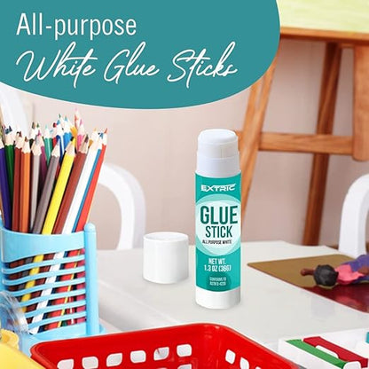 Bulk glue sticks for classrooms, white glue sticks for children, 36 units, 1.3 ounces, washable for all purpose, for children, school and home