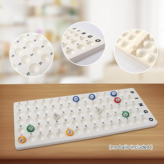 GSE Games  Sports Expert Bingo Master Board for 78" Balls, White Calling Board for Bingo Game, Great for Parties, Large Groups, Family Game Nights