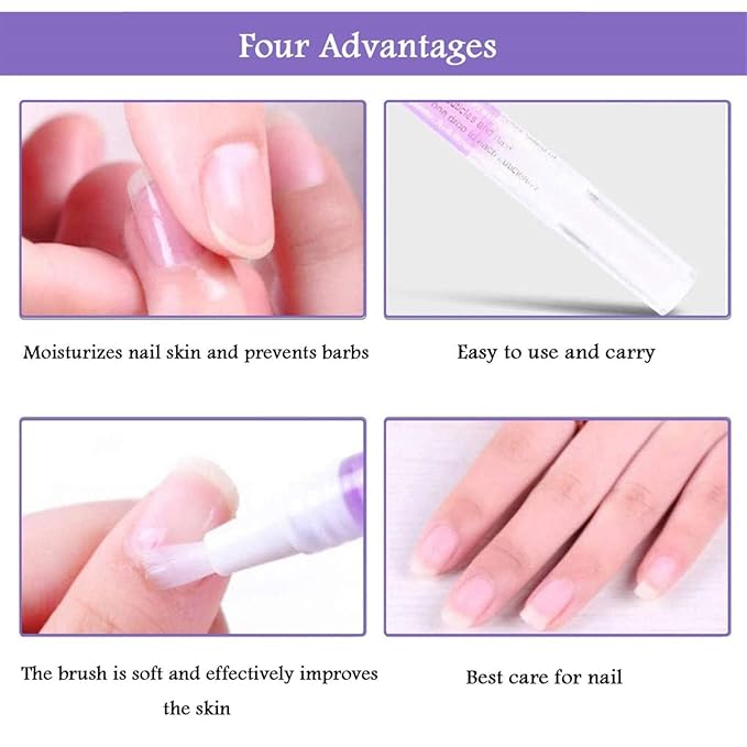 Talkyo Nail Care Cuticle Oil Pen Bulk Damaged Nails Cutical Pen Vitamin E Nail For Moisturizer Dry Nails Growth Organic Solar Oil 3ml Nails Drill compatible with Machine Pro Power