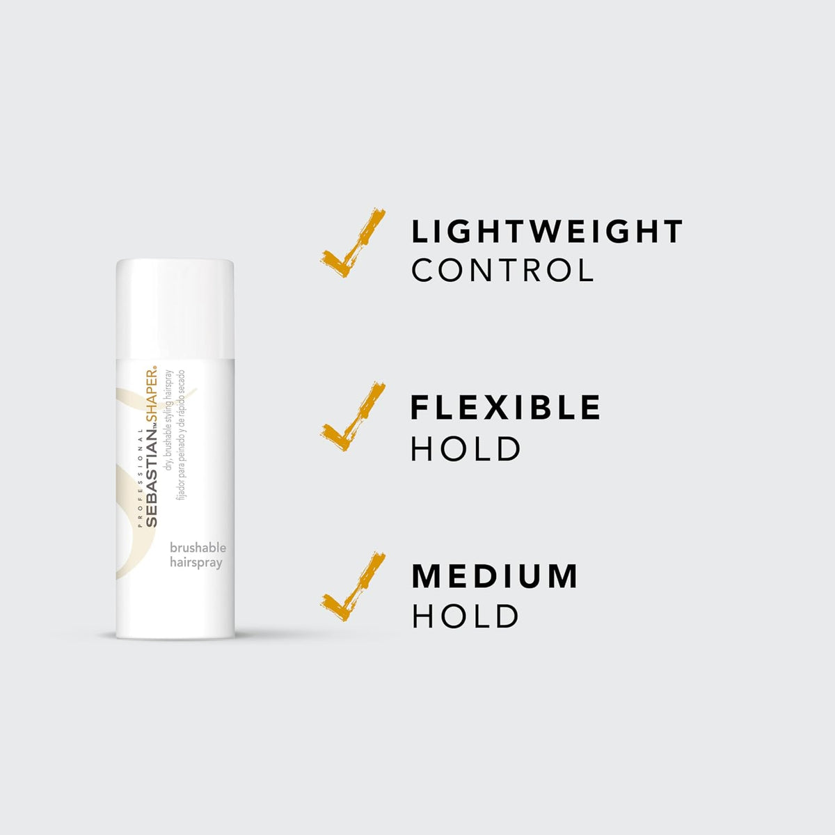 Sebastian Professional Shaper Hairspray, 50 VOC% | Flexible to Medium Hold | Brushable with Control | Packaging May Vary 's Choice