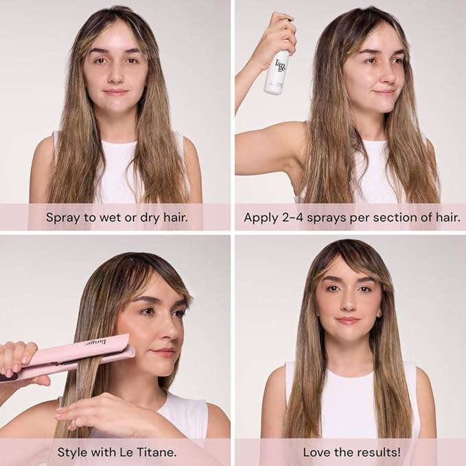 L'ANGE HAIR Thermal Agent - Thermal Heat Protectant Spray for Hair - Guards Strands from Damage Up to 450F - Enhances Shine, Volume  Controls Frizz - Lightweight, Non-Greasy Formula - 4 Fl oz