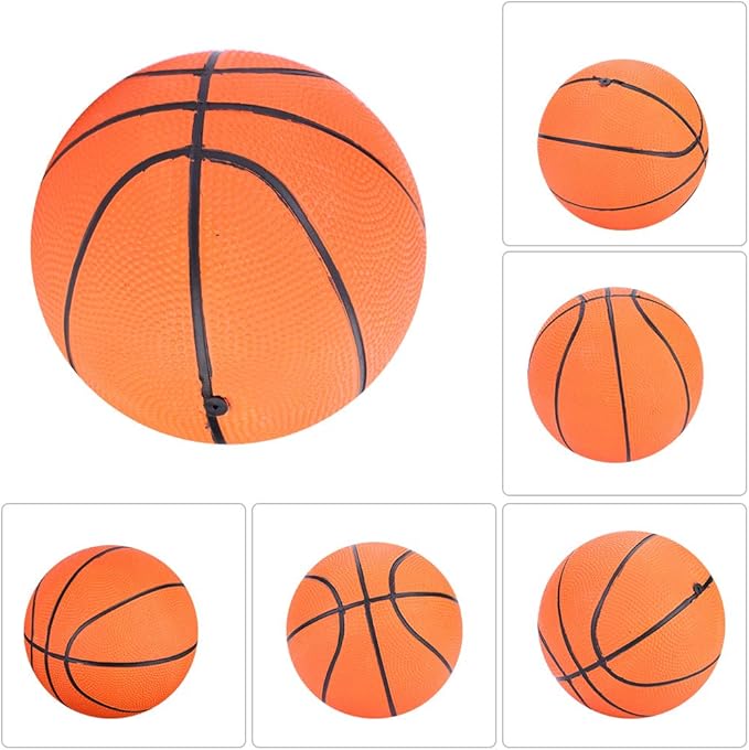 Uxsiya Rubber Basketball, Safe Mini Inflatable Basketball Compact for Outdoor for Kids for Children for Sports