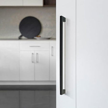 Cabinet Pulls Brushed Nickel Cabinet Handles Square Drawer Pulls, 2 Pack 5 Inch Stainless Steel Kitchen Door Cupboard Cabinet Handles, Drawer Hardware Handles, 128mm Hole Centers
