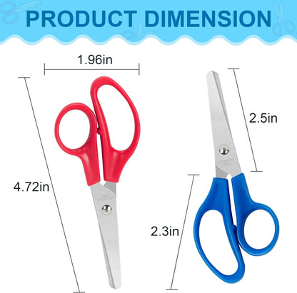 47 Pack Kids Scissors, 5 Inch Bulk Scissors for School, Blunt Tip for Child Student Teacher, Kids Safety for Preschool Classroom Office Home, School Supplies Craft Cutting Paper