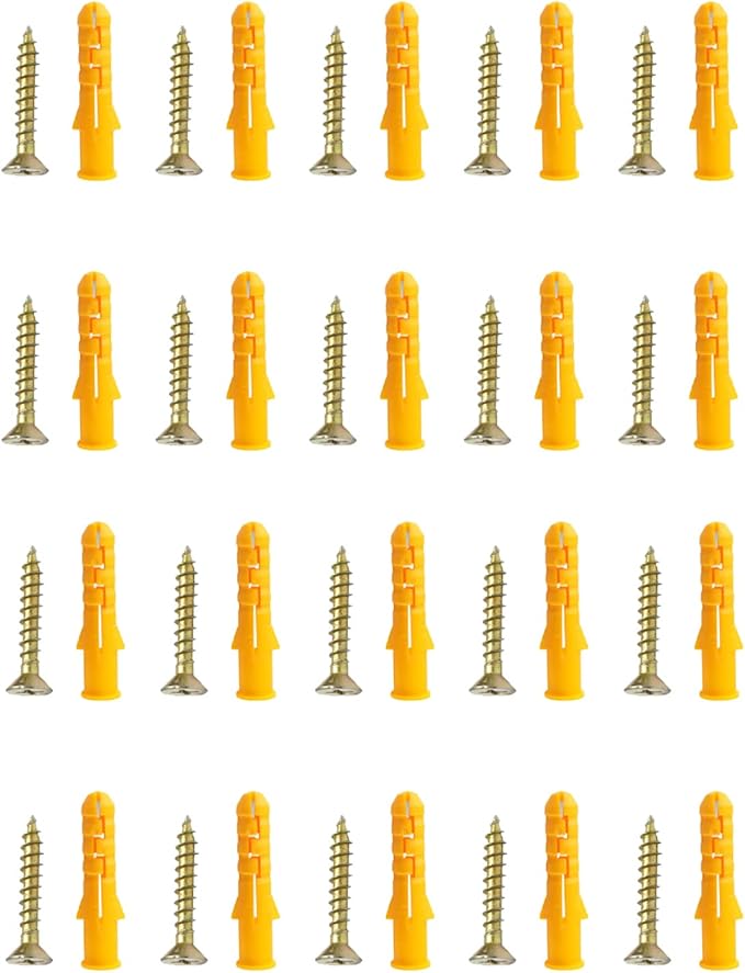 20/40pcs Wall Anchors With Screws Wall Plugs Expansion For Wallboards Concrete Pciture Hanging