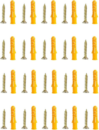 20/40pcs Wall Anchors With Screws Wall Plugs Expansion For Wallboards Concrete Pciture Hanging