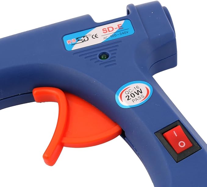 Qtqgoitem Electric Heating Hot Melt Sticks Trigger Glue Gun AC 100-240V 20W w Glue Sticks (model: fc7 200 e35 370 bd1)
