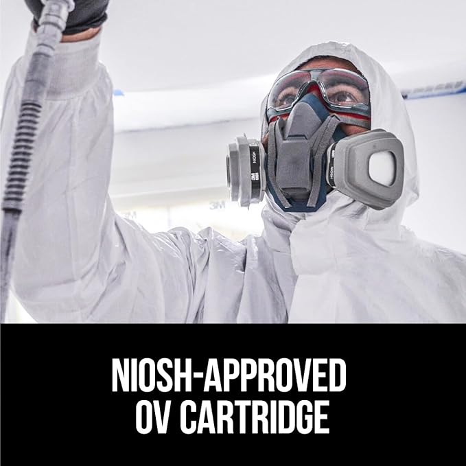 3M Organic Vapor Performance Cartridge, 3 Pairs, For Use With 3M 6000, 6500  7500 Series Facepieces, NIOSH-APPROVED OV For Use Against Certain Organic Vapors, Easy-To-Attach Design (6001P3-DC)