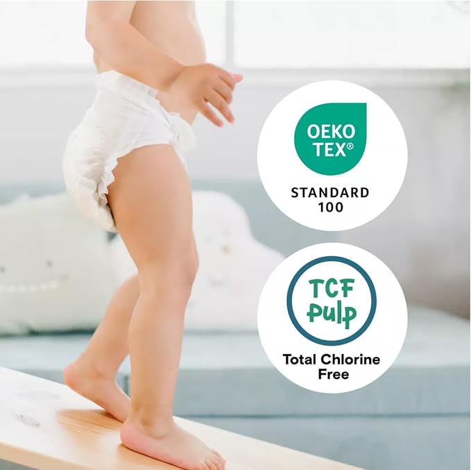 Kudos Size 4 Cotton-Lined Disposable Baby Diapers, 27 Count, Ultra Absorbent Baby Diapers, Soft Comfort, Gentle Materials, Secure Fit for Sensitive Skin