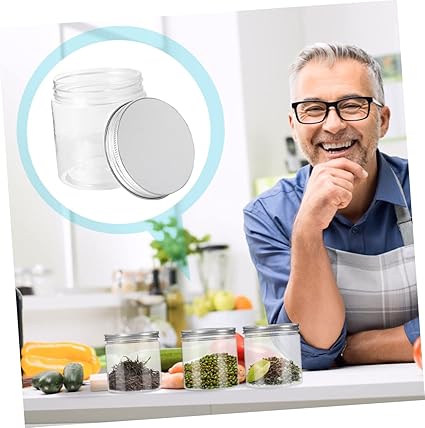 6Pcs Mini Plastic Jars with Lids Portable Household Storage Containers for Food and Essentials Multifunctional Plastic Jars with Lids