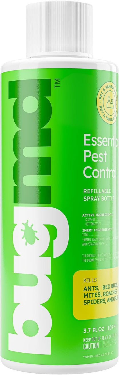 BugMD Ant Killer  Bug Spray Concentrate - Indoor Cockroach and Roach Killer, Spider Spray for Home, Fly and Insect Defense, Essential Oils, Plant-Powered, Eco-Friendly Pest Control - 3.7 Oz