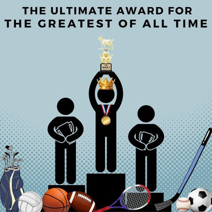 Alpha Awards Goat CUSTOM Trophy - G.O.A.T. - Greatest of All Time Funny Trophy Award - Appreciation Gift for Boss, Coworker, Friend - League Champion Award Winner (Plate reads: "The G.O.A.T Best dessert!" In black, "Fugaz One" font