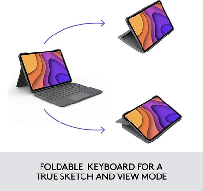 Logitech Folio Touch iPad Keyboard Case with Trackpad and Smart Connector for iPad Air (4th and 5th Gen) – Graphite (Renewed)