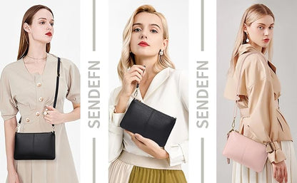 Genuine Leather Small Crossbody bags for Women mini Shoulder Bags Handbags Purses Wallet