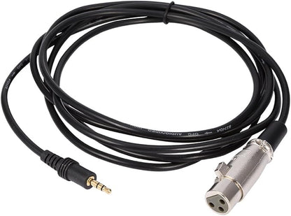 10FT 3 Pin XLR Connector, Female to 18" 3.5mm Male Jack Microphone Audio Cord Cable Mini Jack AUX Cord Audio Cable - 3 Meters