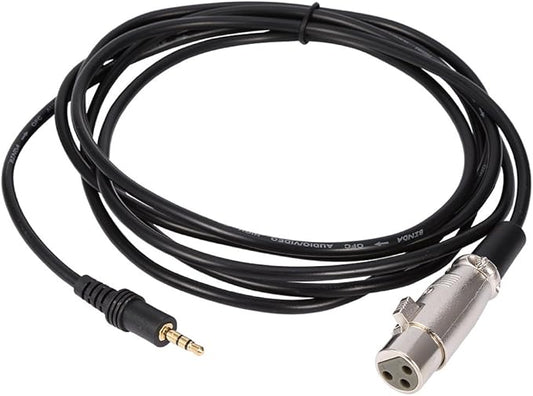 10FT 3 Pin XLR Connector, Female to 18" 3.5mm Male Jack Microphone Audio Cord Cable Mini Jack AUX Cord Audio Cable - 3 Meters