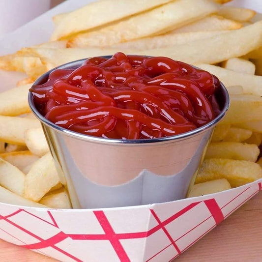 (Pack of 12) 2.5 oz Stainless Steel Sauce Cups – Commercial-Grade Dipping Cups for Condiments, Portion Control & Ramekins