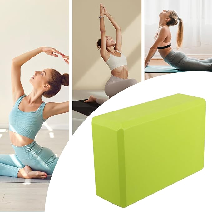 Durable EVA Foam Yoga Brick - High-Density Non-Slip Support Block for Balance  Lightweight and Eco-Conscious with Smooth Edges  for Stretching, Pilates, and Mindful Exercises
