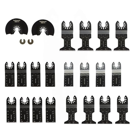 24 Pack Universal Wood Metal Oscillating Multi Tool Quick Release Saw Blades