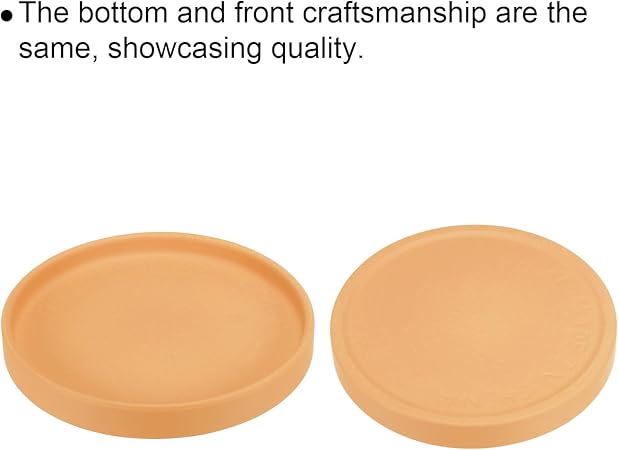 PATIKIL 6 Inch Round Ceramic Plant Saucer, Plant Saucer Tray Flower Planter Drip Tray for Indoors Outdoors Patio Balcony, Terracotta