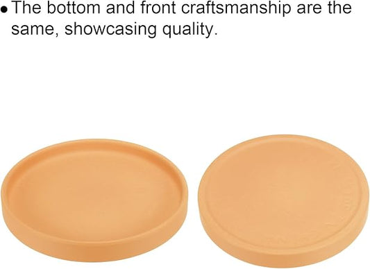 PATIKIL 6 Inch Round Ceramic Plant Saucer, Plant Saucer Tray Flower Planter Drip Tray for Indoors Outdoors Patio Balcony, Terracotta