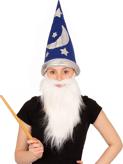 Funny Party Hats Magic Wizard Costume Accessories - Wizard Costume Hat, Beard (no Wand included)