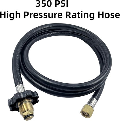 12 FT Propane Torch Hose for Connection Weed Burner Extension Connection of Propane Tank to Weed Burner Torch,G38"-19 Left Hand Internal Thread-PSI350, with Replacement O Ring Sealing Tape (12 FT)