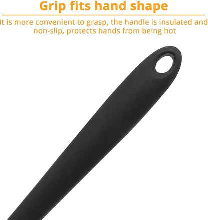 KUFUNG Silicone Spatula, BPA Free  480F Heat Resistant, Non Stick Rubber Kitchen Spatulas for Cooking, Baking, and Mixing (1x10 inch, Black)