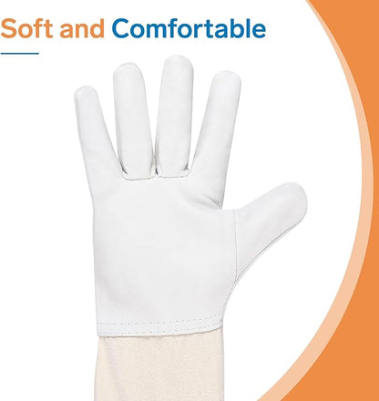 Beekeeping Gloves - Thickened Goatskin Bee Gloves for Men Women - Beekeeping Supplies