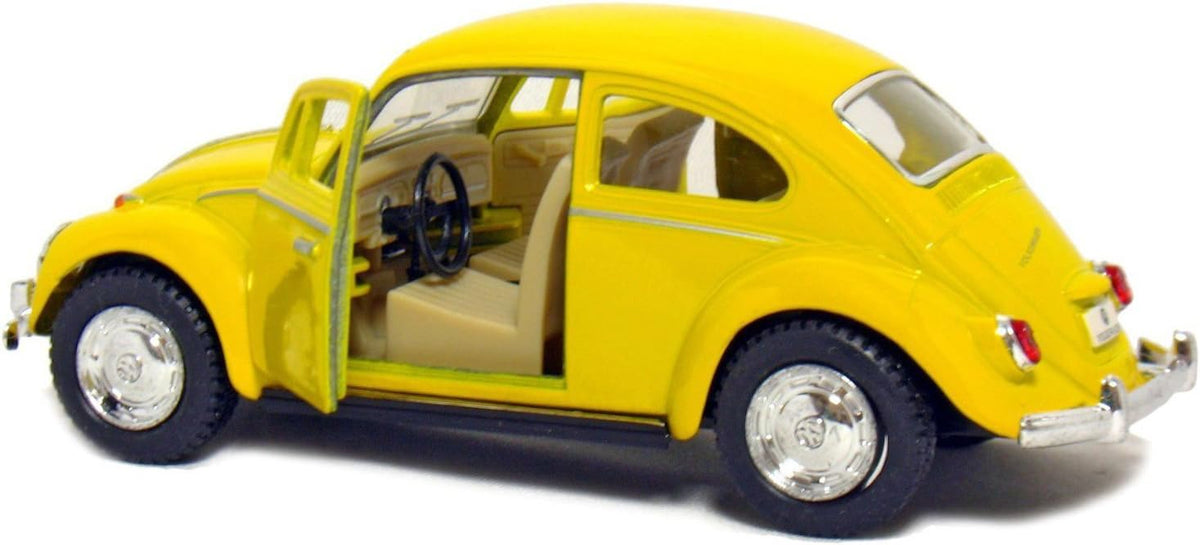 KiNSMART - 1967 Volkswagen Classic Beetle 5 Inch 1:32 Scale Die Cast Metal Model Toy (Yellow)