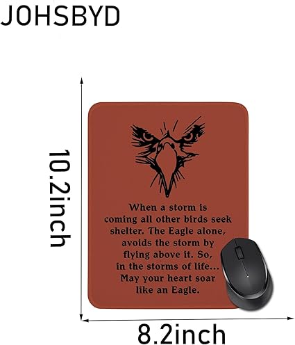 Eagle Gift for Scouts Mouse Pad Rectangle Mouse Pads for Computers Laptop Court of Honor Gift Boy Scout Gift Scouts Leader Gift Birthday Graduation Gifts for Son Daughter (Brown)