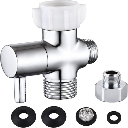 Bidet T Adapter with Shut off Valve,Metal T Valve for Bidet 78 X 78 X 12or 38,Tee Connector Bidet Attachment for Toilet...
