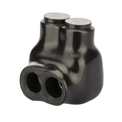 NSI Industries Polaris Black IT-4 Insulated Multi-Tap Connector- 2-Port Single-Sided Entry for 4-14 AWG Wire Range - Dry Locations - Dual-rated cooper and/or aluminum - 1.18-inch width, 1.38-inch height, 1.12-inch length - Hex size 1/8-inch - 12 Pack
