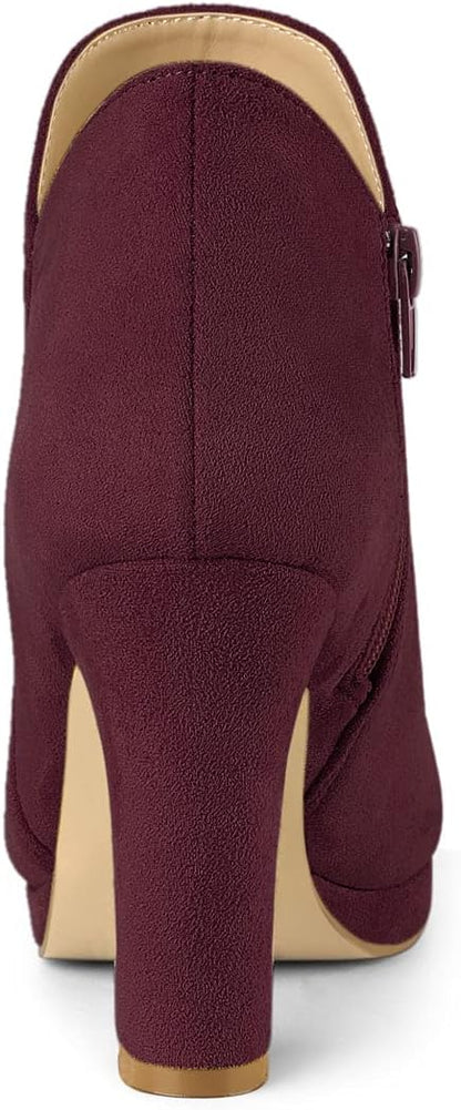 New But Not In Original Box. Allegra K Women's Round Toe Chunky Heeled Ankle Heel Boots