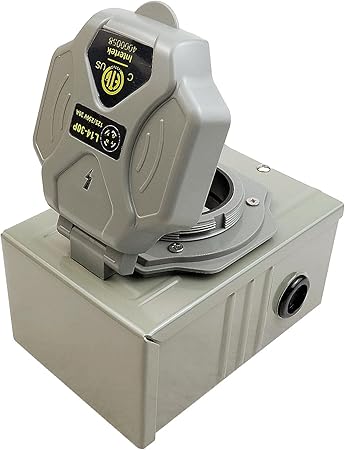 30Amp 4Prong Generator Power Inlet Box,Power Inlet Box Compatible with 4 Prong Generator Cord 125250 Volt 7500 Watts Weatherproof Outdoor Use for Emergency Ready ETL Listed Replacement for L14-30P