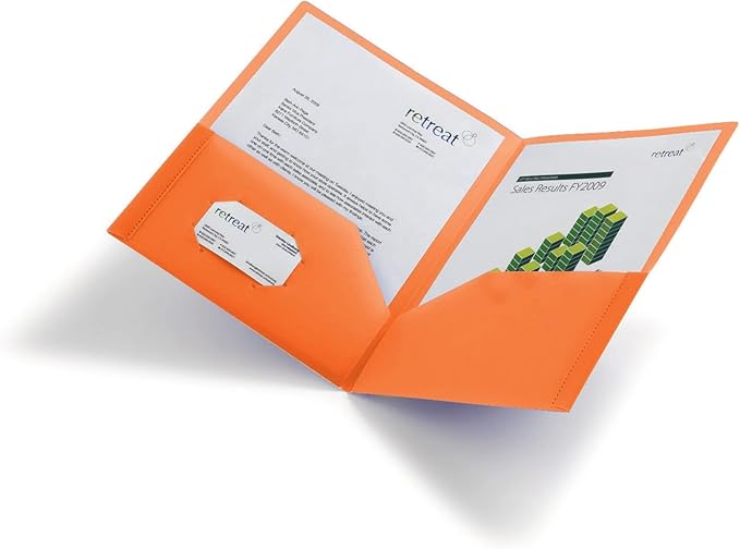 Office Depot¬Æ Brand School-Grade 2-Pocket Poly Folder, Letter Size, Orange