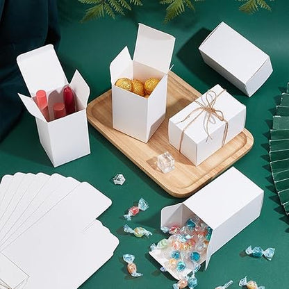 PH PandaHall 30pcs White Gift Box Cardboard Box with Lid 4x2.4x2.4 Inch Paper Favor Box Wedding Gift Boxes Small Boxes Bridesmaid Box Craft Box for Valentine Wedding Birthday Party Gift Packaging