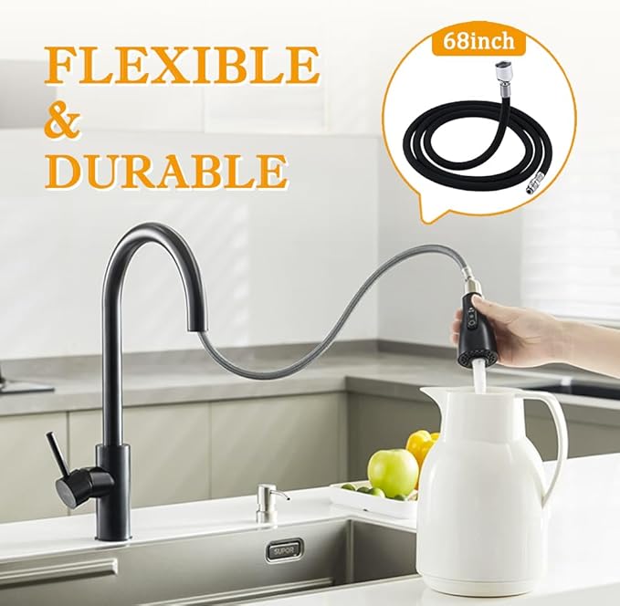 K-1219935-BC Hose or Kohler Pull-Down Kitchen Faucet, Pull-Out Hose with 13.5oz Weight Ball, Classic Pull-Out Hose for Kohler K-1219935-BC/K-1304674-BC Hose Replacement Parts