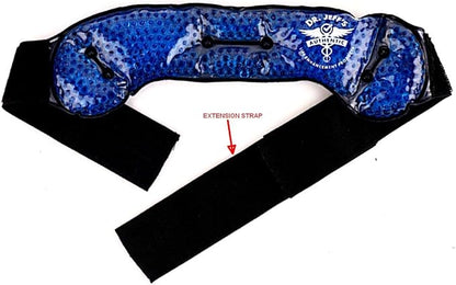 Dental Pain Relief Pack for Facial Pain and TMJ Relief  Includes 8 Inch Elastic Extender Strap for Extra Length Where Needed  Dual Use Ice Pack for Cold Therapy  Soft Plush Warm Compress for Heat