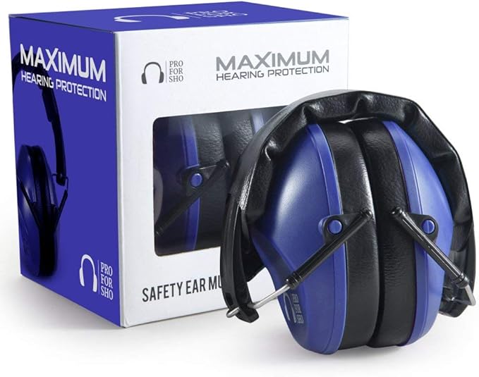 Pro For Sho 34dB Shooting Ear Protection - Special Designed Ear Muffs Lighter Weight & Maximum Hearing Protection